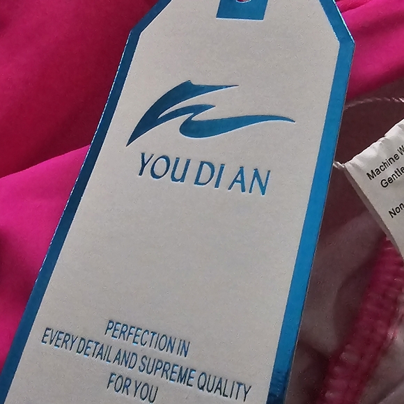 You Di An. Women's One Piece Swimsuit. Fuschia. Size 4X. NWT. - Picture 8 of 10